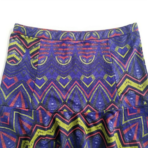 new ASOS River Island Skirt Blue Print Plus Size - Picture 2 of 6